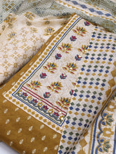 Printed Cotton Blend Unstitched Suit With Dupatta